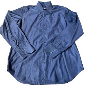 Rare MASERATI Size L Mens Lightweight Cotton Sport Shirt Button Front Charcoal